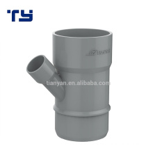 Zhejiang China good Manufacturer PVC UPVC drainage DIN standard grey welded 45 degree y branch reducer tee pipe fitting